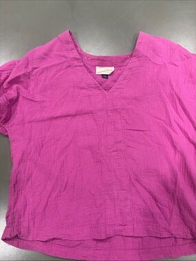 Universal Thread Magenta V-Neck Linen Tunic